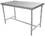 Herlis - Mesa baja de 180 cm con cubierta de acero inoxidable