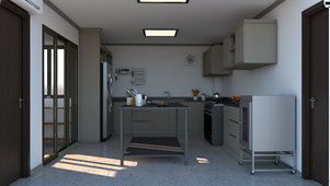 Cocina con estantes blancos

Descripcin generada automticamente